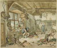 KT 2019 043
<br/>
Rommelig boereninterieur
<br/>
<em>Hendriks, Wybrand (1744-1831)</em>